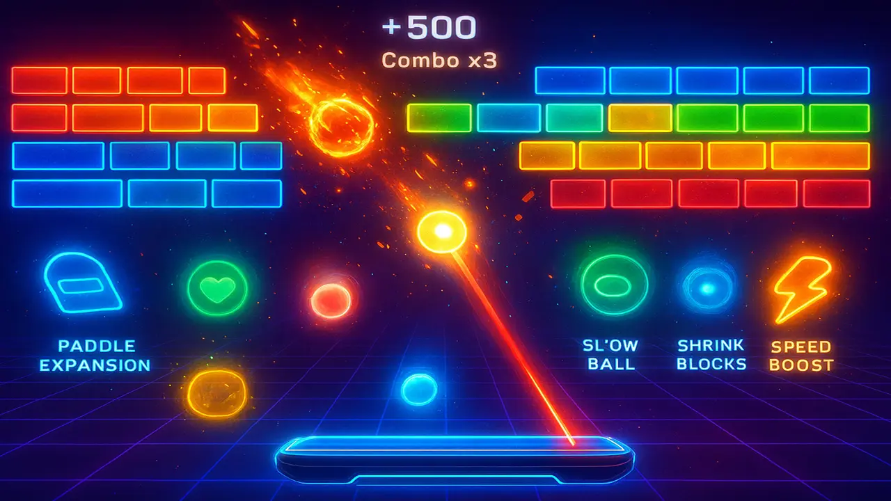 Google Block Breaker Power Ups